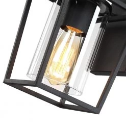 1-Light Black Farmhouse Non Solar Outdoor Wall Lantern Sconce with Clear Glass Shade by TRUE FINE -Dale Tiffany Store black true fine outdoor sconces 21519ot 66 1000