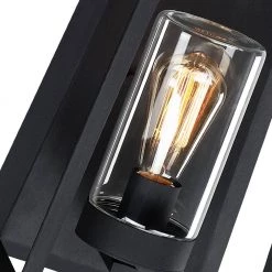 Fine forge 13.5 in. 1-Light Black Outdoor Wall Lantern Sconce with Clear Closed Glass by TRUE FINE -Dale Tiffany Store black true fine outdoor sconces td10029ot 4f 1000