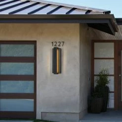 Reflect 18.7 in. Black Modern/Contemporary LED Outdoor Wall Light Lantern Sconce by TRUE FINE -Dale Tiffany Store black true fine outdoor sconces td120005w led fa 1000