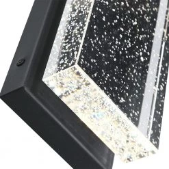 1-Light Black Modern/Contemporary LED Integrated Outdoor Wall Light Lantern Sconce with Seeded Crystal by TRUE FINE -Dale Tiffany Store black true fine outdoor sconces td120007w led 44 1000