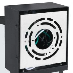 Trevot 1-Light 12 in. Black Outdoor Wall Lantern Sconce with Built-In GFCI Outlets by TRUE FINE -Dale Tiffany Store black true fine outdoor sconces td130001ot 44 1000