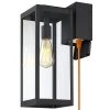 Trevot 1-Light 16 in. Black Outdoor Wall Lantern Sconce with Built-In GFCI Outlets by TRUE FINE -Dale Tiffany Store black true fine outdoor sconces td130002ot 64 1000