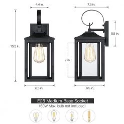 Citadel 1-Light 15.5 in. Black Outdoor Wall Lantern Sconce Light by TRUE FINE -Dale Tiffany Store black true fine outdoor sconces td130004ot 66 1000