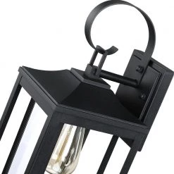 Citadel 1-Light 15.5 in. Black Outdoor Wall Lantern Sconce Light by TRUE FINE -Dale Tiffany Store black true fine outdoor sconces td130004ot 77 1000