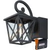Glendale 1-Light Black Hardwired Outdoor Wall Lantern Sconce with Built-In GFCI Outlets by TRUE FINE -Dale Tiffany Store black true fine outdoor sconces td20016ot 64 1000