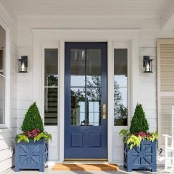 1-Light Modern Black Hardwired Outdoor Wall Lantern Sconce with Clear Glass Panels by TRUE FINE -Dale Tiffany Store black true fine outdoor sconces td40001ot 1d 1000