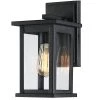 1-Light Modern Black Hardwired Outdoor Wall Lantern Sconce with Clear Glass Panels by TRUE FINE -Dale Tiffany Store black true fine outdoor sconces td40001ot 64 1000