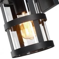 Mission Hill 1-Light Black Hardwired Outdoor Wall Lantern Sconce with Clear Glass by TRUE FINE -Dale Tiffany Store black true fine outdoor sconces td40007ot fa 1000