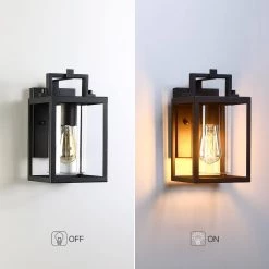 Manor 1-Light Black Hardwired Outdoor Wall Lantern Sconce with Clear Glass by TRUE FINE -Dale Tiffany Store black true fine outdoor sconces td40014ot c3 1000