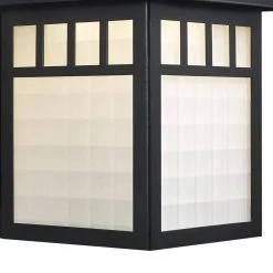 1-Light Black Integrated LED Mission Outdoor Wall Lantern Sconce with Frosted Glass (1-Pack) by TRUE FINE -Dale Tiffany Store black true fine outdoor sconces td60001w 4f 1000