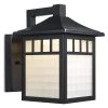 1-Light Black Integrated LED Mission Outdoor Wall Lantern Sconce with Frosted Glass (1-Pack) by TRUE FINE -Dale Tiffany Store black true fine outdoor sconces td60001w 64 1000
