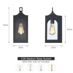 Yates 13.6 in. 1-Light Black Hardwired Outdoor Wall Lantern Sconce by TRUE FINE -Dale Tiffany Store black true fine outdoor sconces td60007ot 66 1000