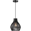 1-Light Black Eclectic Natural Rattan and Bamboo Island Mini Pendant Light by TRUE FINE 1 1-Light Black Eclectic Natural Rattan and Bamboo Island Mini Pendant Light by TRUE FINE -Dale Tiffany Store black true fine pendant lights td90002p 64 1000