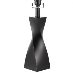 23 .5 in. Black Table Lamp with White Linen Shade, 9.5-Watt LED Bulbs Included (Set of 2) by TRUE FINE -Dale Tiffany Store black true fine table lamps 21513t 2pk 4f 1000