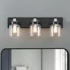 Dean 24 in. 3-Light Black Bathroom Vanity Light with Seeded Glass Shade by TRUE FINE -Dale Tiffany Store black true fine vanity lighting td10038w 64 1000