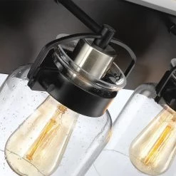 Dean 24 in. 3-Light Black Bathroom Vanity Light with Seeded Glass Shade by TRUE FINE -Dale Tiffany Store black true fine vanity lighting td10038w c3 1000