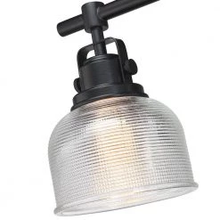 24 in. 3-Light Black Bathroom Vanity Light with Clear Prismatic Glass Shade by TRUE FINE -Dale Tiffany Store black true fine vanity lighting td20009w 1f 1000