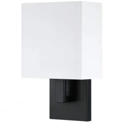 Celina 7 in. 1-Light Black Wall Sconce Light With White Fabric Shade by TRUE FINE -Dale Tiffany Store black true fine wall sconces td10041w 77 1000