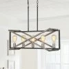 Grange 5-Light 32.3 in. Black and Weathered Faux Wood Modern Farmhouse Linear Chandelier Kitchen Island Light by TRUE FINE 2 Grange 5-Light 32.3 in. Black and Weathered Faux Wood Modern Farmhouse Linear Chandelier Kitchen Island Light by TRUE FINE -Dale Tiffany Store black weathered faux wood true fine chandeliers td10015c 64 1000