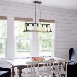 Rustica 5-Light 32.3 in. Black and Weathered Faux Wood Farmhouse Linear Chandelier Kitchen Island Light by TRUE FINE 16 Rustica 5-Light 32.3 in. Black and Weathered Faux Wood Farmhouse Linear Chandelier Kitchen Island Light by TRUE FINE -Dale Tiffany Store black weathered faux wood true fine chandeliers td10016c 1d 1000