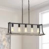 Rustica 5-Light 32.3 in. Black and Weathered Faux Wood Farmhouse Linear Chandelier Kitchen Island Light by TRUE FINE -Dale Tiffany Store black weathered faux wood true fine chandeliers td10016c 64 1000