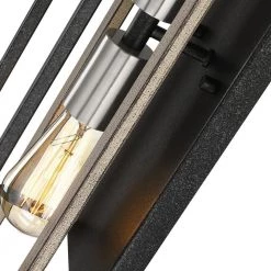 Sullivan 2-Light Black/Wood Tone Rustic Farmhouse Wall Sconce by TRUE FINE 20 Sullivan 2-Light Black/Wood Tone Rustic Farmhouse Wall Sconce by TRUE FINE -Dale Tiffany Store black wood tone true fine vanity lighting td10034w 1f 1000