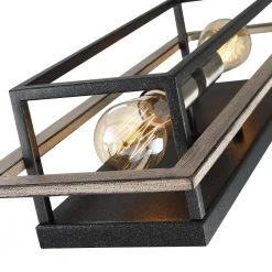 Sullivan 2-Light Black/Wood Tone Rustic Farmhouse Wall Sconce by TRUE FINE 19 Sullivan 2-Light Black/Wood Tone Rustic Farmhouse Wall Sconce by TRUE FINE -Dale Tiffany Store black wood tone true fine vanity lighting td10034w 4f 1000