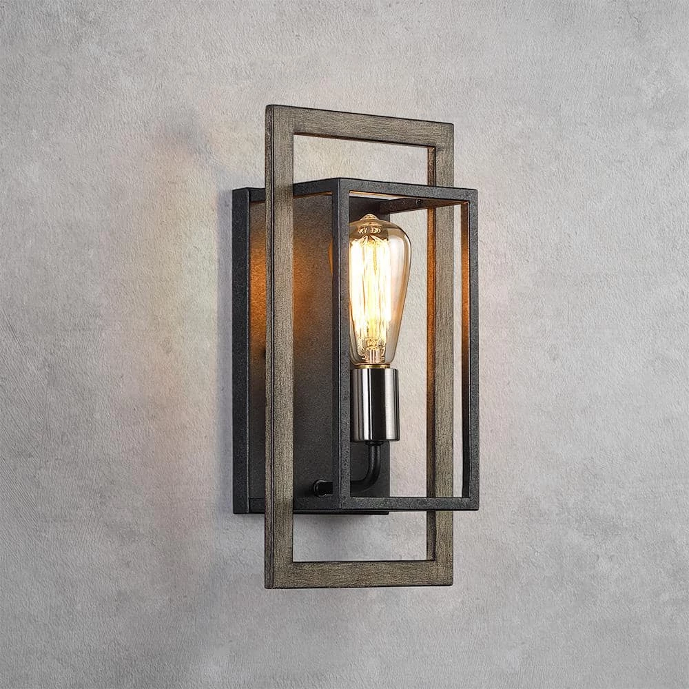 Sullivan 1-Light Black/Wood Tone Rustic Farmhouse Wall Sconce by TRUE FINE 11 Sullivan 1-Light Black/Wood Tone Rustic Farmhouse Wall Sconce by TRUE FINE - Image 9