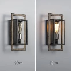 Sullivan 1-Light Black/Wood Tone Rustic Farmhouse Wall Sconce by TRUE FINE 17 Sullivan 1-Light Black/Wood Tone Rustic Farmhouse Wall Sconce by TRUE FINE -Dale Tiffany Store black wood tone true fine wall sconces td10008w a0 1000