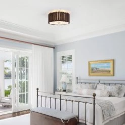 Brody 13.4 in. 2-Light Bamboo Flush Mount Ceiling Light with Brass Hardware by TRUE FINE 12 Brody 13.4 in. 2-Light Bamboo Flush Mount Ceiling Light with Brass Hardware by TRUE FINE -Dale Tiffany Store brass chocolate true fine flush mount lights td90023fl 40 1000