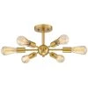 Sputnik 23 in. 6-Light Brass Semi Flush Mount Ceiling Light by TRUE FINE -Dale Tiffany Store brass true fine flush mount lights td10023fl 64 1000