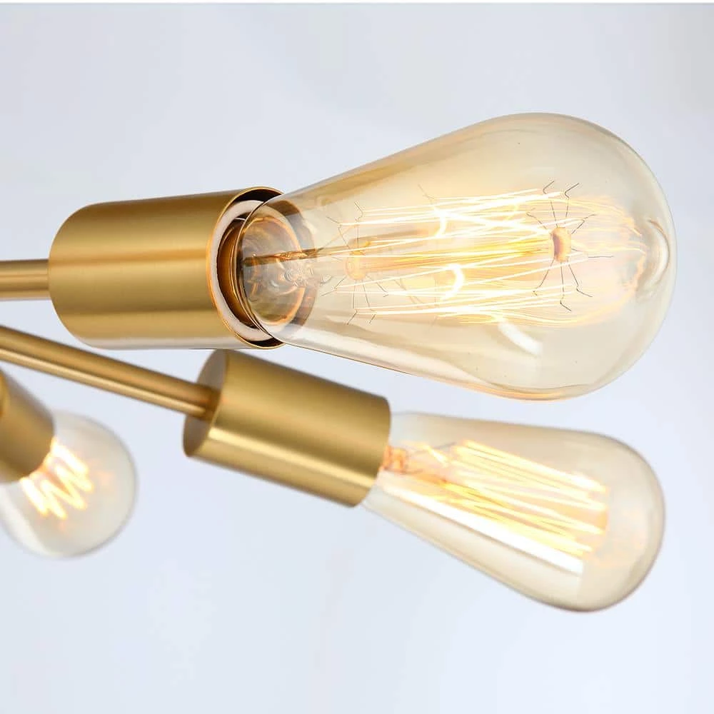 Sputnik 23 in. 6-Light Brass Semi Flush Mount Ceiling Light by TRUE FINE 8 Sputnik 23 in. 6-Light Brass Semi Flush Mount Ceiling Light by TRUE FINE - Image 6