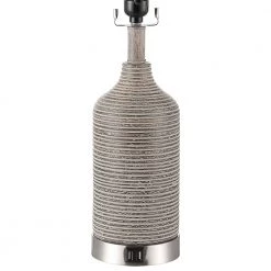 22.7 in. Bronze and Brushed Nickel Table Lamp with Double USB Port and White Linen Shade (Set of 2) by TRUE FINE 18 22.7 in. Bronze and Brushed Nickel Table Lamp with Double USB Port and White Linen Shade (Set of 2) by TRUE FINE -Dale Tiffany Store bronze and brushed nickel true fine table lamps td30006t 2pk 1f 1000