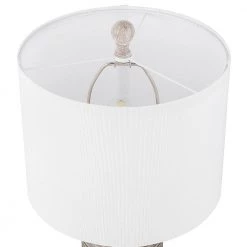 22.7 in. Bronze and Brushed Nickel Table Lamp with Double USB Port and White Linen Shade (Set of 2) by TRUE FINE 20 22.7 in. Bronze and Brushed Nickel Table Lamp with Double USB Port and White Linen Shade (Set of 2) by TRUE FINE -Dale Tiffany Store bronze and brushed nickel true fine table lamps td30006t 2pk fa 1000