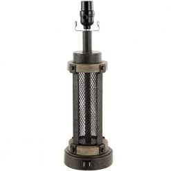 23 in. Bronze and Wood Tone Table Lamp with Double USB Port and White Linen Shade (Set of 2) by TRUE FINE -Dale Tiffany Store bronze and wood tone true fine table lamps td30010t 2pk 1f 1000