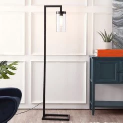 63 in. Bronze Floor Lamp with Clear Seeded Glass Shade and 8-Watt LED Bulb Included by TRUE FINE -Dale Tiffany Store bronze true fine floor lamps 21041f 1d 1000