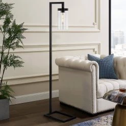 63 in. Bronze Floor Lamp with Clear Seeded Glass Shade and 8-Watt LED Bulb Included by TRUE FINE -Dale Tiffany Store bronze true fine floor lamps 21041f 44 1000