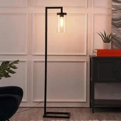 63 in. Bronze Floor Lamp with Clear Seeded Glass Shade and 8-Watt LED Bulb Included by TRUE FINE -Dale Tiffany Store bronze true fine floor lamps 21041f 66 1000