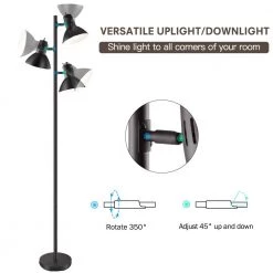 Richland 67 in. Bronze 3-Light Tree Floor Lamp with Metal Adjustable Shades, LED Bulbs Included by TRUE FINE -Dale Tiffany Store bronze true fine floor lamps 9021f 44 1000