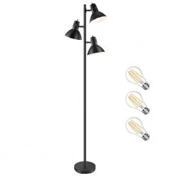 Richland 67 in. Bronze 3-Light Tree Floor Lamp with Metal Adjustable Shades, LED Bulbs Included by TRUE FINE -Dale Tiffany Store bronze true fine floor lamps 9021f 76 1000