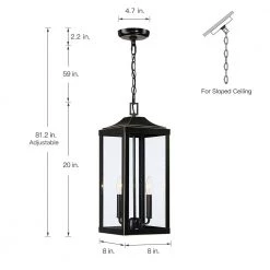 Jefferson 20 in. H 2-Light Bronze Large Outdoor Pendant Light with Clear Glass by TRUE FINE -Dale Tiffany Store bronze true fine outdoor pendant lights td40006c c3 1000