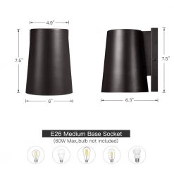 Bowman 7.5 in. 1-Light Bronze Modern Dark Sky Non Solar Outdoor Wall Lantern Sconce (2-Pack) by TRUE FINE -Dale Tiffany Store bronze true fine outdoor sconces 2144ot 2pk 1d 1000