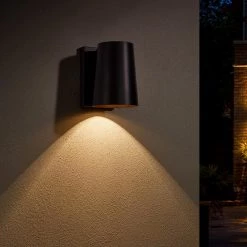 Bowman 7.5 in. 1-Light Bronze Modern Dark Sky Non Solar Outdoor Wall Lantern Sconce (2-Pack) by TRUE FINE -Dale Tiffany Store bronze true fine outdoor sconces 2144ot 2pk 44 1000