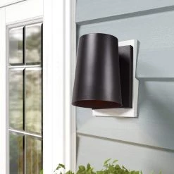 Bowman 7.5 in. 1-Light Bronze Modern Dark Sky Non Solar Outdoor Wall Lantern Sconce (2-Pack) by TRUE FINE -Dale Tiffany Store bronze true fine outdoor sconces 2144ot 2pk fa 1000