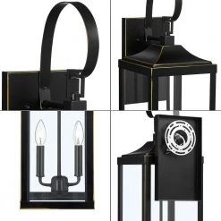 25.7 in. 2-Light Bronze Non Solar Large Outdoor Wall Lantern Sconce Light by TRUE FINE -Dale Tiffany Store bronze true fine outdoor sconces 21516ot 44 1000