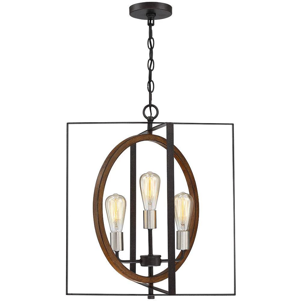 Contrast 20 in. 3-Light Rust Bronze/Wood Tone Rustic Chandelier by TRUE FINE 13 Contrast 20 in. 3-Light Rust Bronze/Wood Tone Rustic Chandelier by TRUE FINE - Image 11