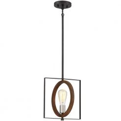 Contrast 1-Light Rust Bronze/Wood Tone Rustic Mini Pendant Kitchen Light by TRUE FINE -Dale Tiffany Store bronze wood tone true fine pendant lights td10011p 44 1000