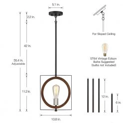 Contrast 1-Light Rust Bronze/Wood Tone Rustic Mini Pendant Kitchen Light by TRUE FINE -Dale Tiffany Store bronze wood tone true fine pendant lights td10011p c3 1000