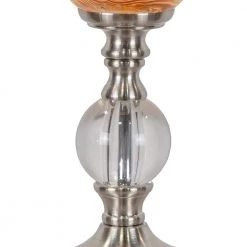 Beige Speckle 13 in. Hand Blown Brushed Nickel Accent Lamp by Dale Tiffany -Dale Tiffany Store brushed nickel dale tiffany novelty lamps aa21186 1f 1000