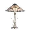 21 in. Brushed Nickel Table Lamp with Hand Rolled Art Glass by Dale Tiffany